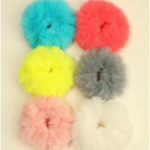 3/$25 THREE FOR $5 Faux Fur Scrunchies